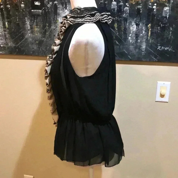 Chic Black Ruffled Halter Top - Picture 3 of 9